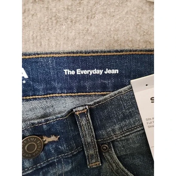 Sonoma Regular Fit Everyday Jean Men 30x32 Blue Medium Wash Stretch Straight NEW